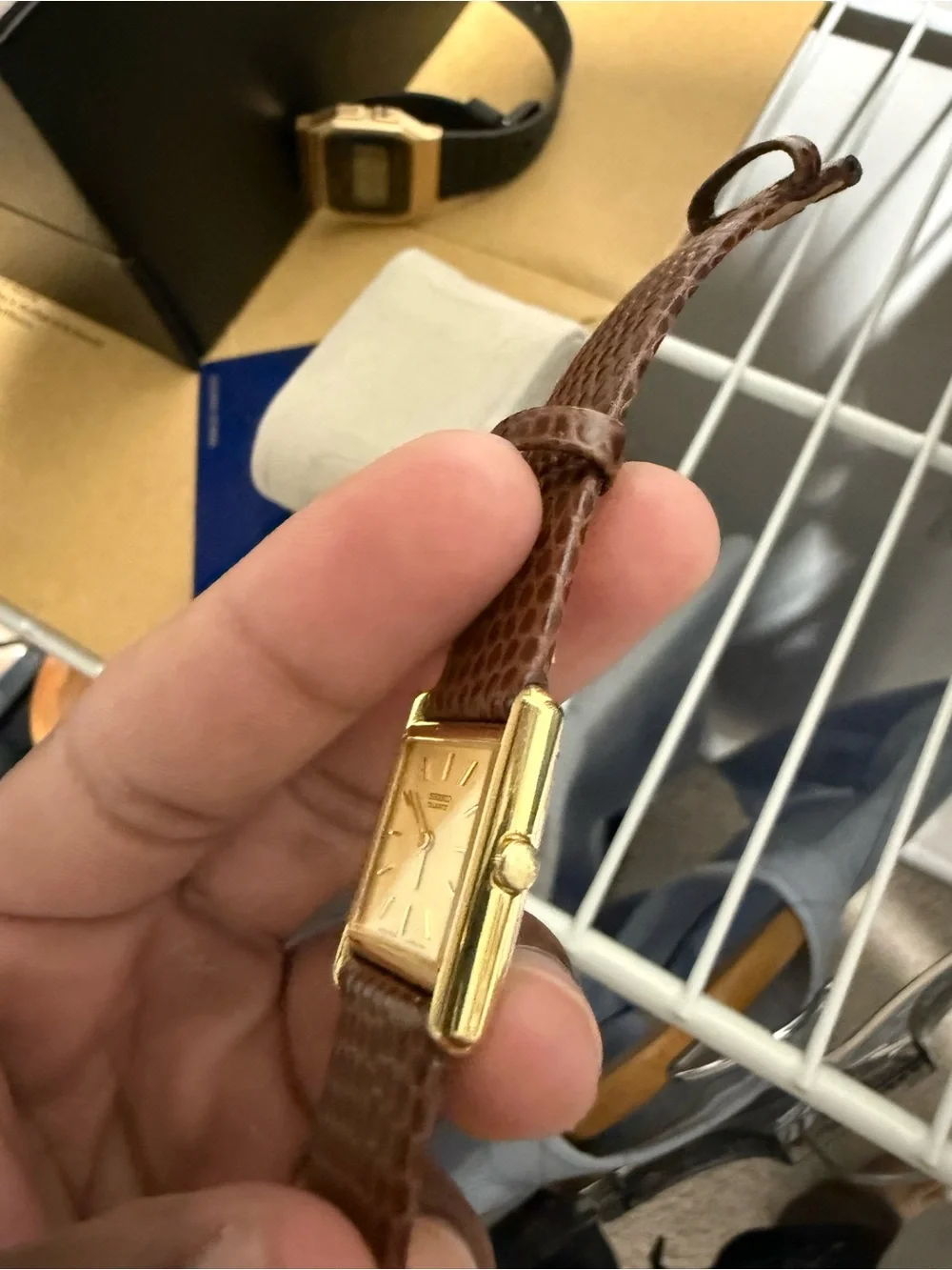 Seiko gold tone vintage tank